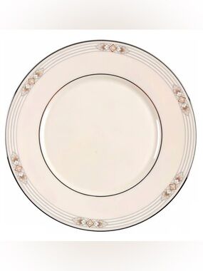 4 Lenox Plates Silver Springs Pattern Metropolitan Collection Porcelain China